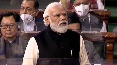 Prime Minister Narendra Modi speaks in the Lok Sabha during ongoing Budget Session of Parliament on Monday. (PTI) Prime Minister Narendra Modi speaks in the Lok Sabha during ongoing Budget Session of Parliament on Monday. (PTI)