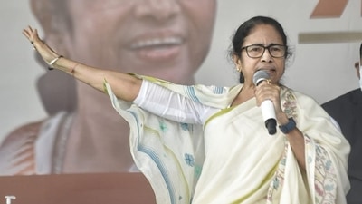 West Bengal CM Mamata Banerjee hit out at Uttar Pradesh Chief Minister Yogi Adityanath over Covid-19 mismanagement in the state and said, "History will never forgive those responsible for Hathas, Unnao incidents and bodies dumped in Ganga in UP during Covid-19." (HT Photo/Deepak Gupta)