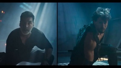 Akshay Kumar and Tiger Shroff in the Bade Miyan Chote Miyan teaser. Akshay Kumar and Tiger Shroff in the Bade Miyan Chote Miyan teaser.