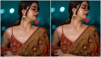 On Monday evening, Keerthy took to Instagram to share pictures of herself dressed in a red embroidered anarkali suit set. The ensemble is from the shelves of clothing brand Label Ritu Kumar. "Never look back...unless there's a camera," Keerthy captioned the post. Additionally, celebrity stylist Archa Mehta styled her pretty look. (Instagram/@keerthysureshofficial) On Monday evening, Keerthy took to Instagram to share pictures of herself dressed in a red embroidered anarkali suit set. The ensemble is from the shelves of clothing brand Label Ritu Kumar. "Never look back...unless there's a camera," Keerthy captioned the post. Additionally, celebrity stylist Archa Mehta styled her pretty look. (Instagram/@keerthysureshofficial)