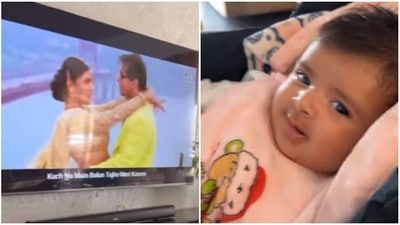 Charu Asopa Sen's baby Ziana Sen enjoying Sushmita Sen's song. Charu Asopa Sen's baby Ziana Sen enjoying Sushmita Sen's song.