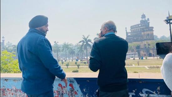 Sooraj Barjatya near Rumi Darwaza, Lucknow