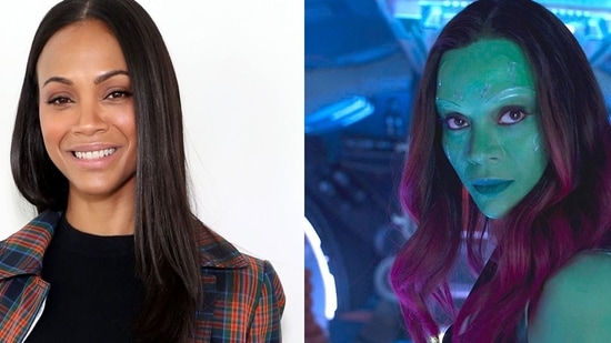 Zoe Saldana plays Gamora in the MCU.