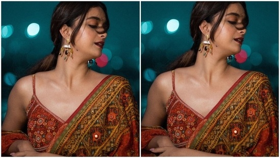 On Monday evening, Keerthy took to Instagram to share pictures of herself dressed in a red embroidered anarkali suit set. The ensemble is from the shelves of clothing brand Label Ritu Kumar. "Never look back...unless there's a camera," Keerthy captioned the post. Additionally, celebrity stylist Archa Mehta styled her pretty look.(Instagram/@keerthysureshofficial)