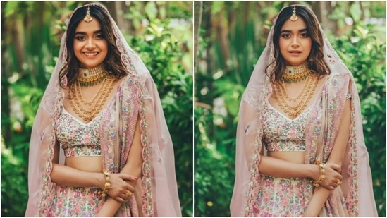 Keerthy convinced her fans to ditch red for their wedding and bring fun to their special day. She teamed the look with ornate pastel-hued jewellery pieces and subtle make-up. As for the red anarkali, if you plan to wear an ethnic ensemble for Valentine's Day dinner with your beau, this is a great pick.(Instagram/@archamehta)