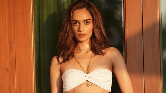 Manushi Chhillar's flirty look in white bikini top and floral pants leaves fans hooked: Check out her gorgeous pics