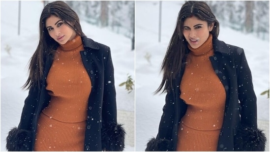 What do you think of Mouni's glam winter-ready look? Meanwhile, Mouni tied the knot with Suraj Nambiar on January 27 in Goa. The couple got married in two ceremonies as per Bengali and Malayali rituals. On the work front, Mouni will soon be seen playing an antagonist in Ayan Mukerji's Brahmastra. The film also features Alia Bhatt, Ranbir Kapoor, and Amitabh Bachchan.(Instagram/@imouniroy)
