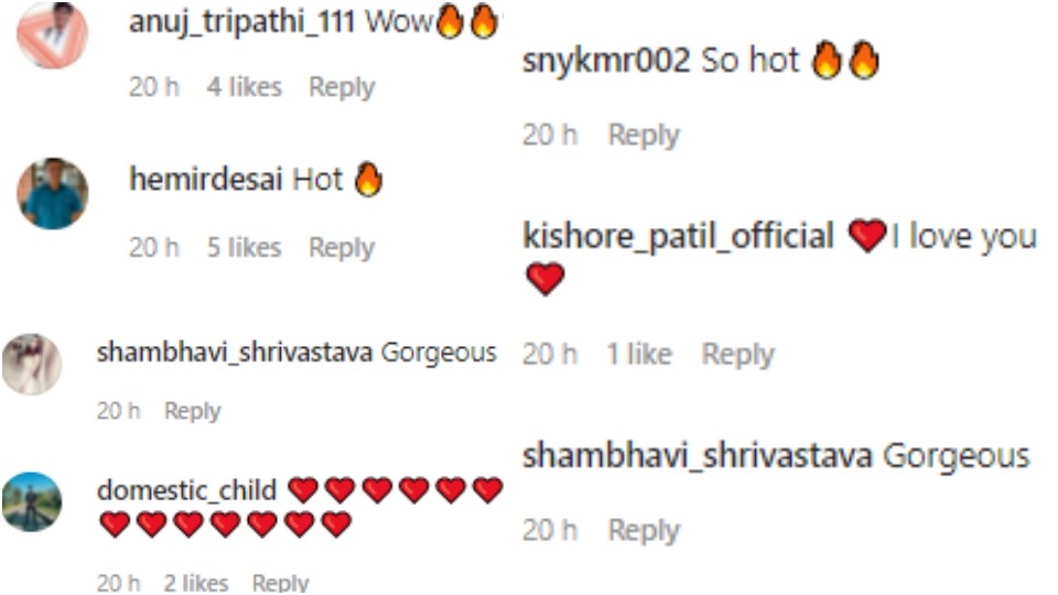 Comments on Manushi Chhillar's post. Comments on Manushi Chhillar's post. 