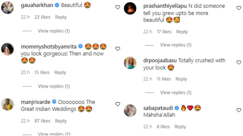 Comments on Sameera Reddy's post.