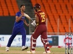 Prasidh Krishna celebrates the dismissal of Nicholas Pooran during the 2nd ODI between India and West Indies(ANI) Prasidh Krishna celebrates the dismissal of Nicholas Pooran during the 2nd ODI between India and West Indies(ANI)