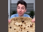 Eitan Bernath tried to make a roti and his attempt was lauded by the people. (eitan/Instagram ) Eitan Bernath tried to make a roti and his attempt was lauded by the people. (eitan/Instagram )