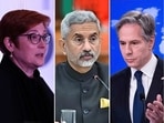 Foreign ministers of Quad countries: Marise Payne, S Jaishankar, Antony Blinken and Yoshimasa Hayashi. Foreign ministers of Quad countries: Marise Payne, S Jaishankar, Antony Blinken and Yoshimasa Hayashi.