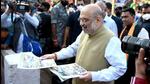 Union home minister Amit Shah spent the day campaigning door to door in the Bicholim constituency in North Goa and urged the people of the state to vote for the BJP. (ANI Photo) Union home minister Amit Shah spent the day campaigning door to door in the Bicholim constituency in North Goa and urged the people of the state to vote for the BJP. (ANI Photo)