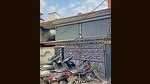 Illegal construction going on at Chaar Khamba road in Ludhiana on February 07, 2022. (HT Photo) Illegal construction going on at Chaar Khamba road in Ludhiana on February 07, 2022. (HT Photo)