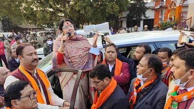 West Bengal BJP MP Locket Chatterjee campaigning in US Nagar district of Kumaon. (Photo: Sourced) West Bengal BJP MP Locket Chatterjee campaigning in US Nagar district of Kumaon. (Photo: Sourced)