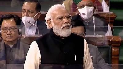 Prime Minister Narendra Modi speaks in the Lok Sabha during ongoing Budget Session of Parliament on Monday. (PTI) Prime Minister Narendra Modi speaks in the Lok Sabha during ongoing Budget Session of Parliament on Monday. (PTI)