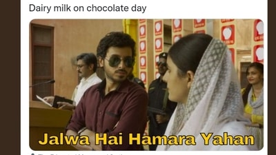 On Chocolate Day, social media was flooded with memes.&nbsp; (@sarcasticnimitt/Twitter)