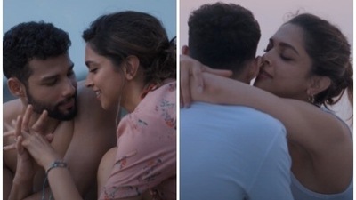 Deepika Padukone, Siddhant Chaturvedi in stills from Gehraiyaan song Beqaaboo. (YouTube) Deepika Padukone, Siddhant Chaturvedi in stills from Gehraiyaan song Beqaaboo. (YouTube)
