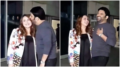Kapil Sharma and Ginni Chatrath at Gehraiyaan screening. Kapil Sharma and Ginni Chatrath at Gehraiyaan screening.