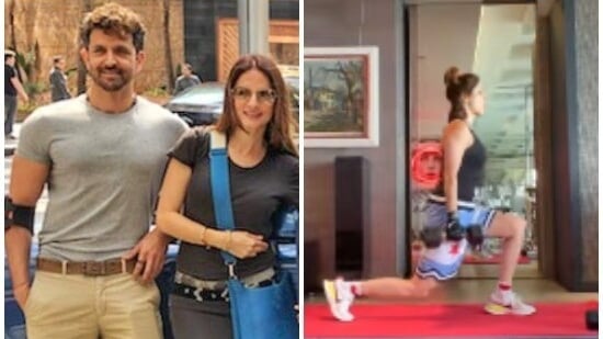 Hrithik Roshan with ex-wife Sussanne Khan.(Instagram)