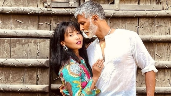 Milind Soman does push-ups with 'supportive wife' sitting on his back in epic video: Ankita Konwar reacts