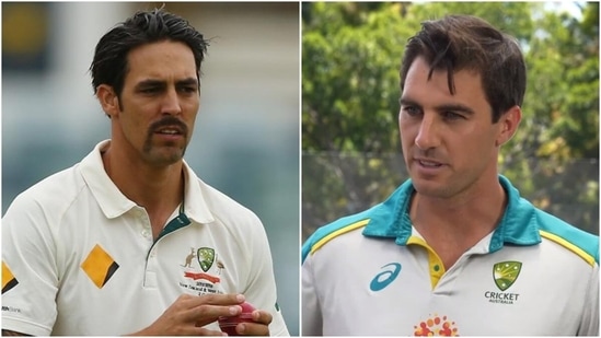 Mitchell Johnson (L); Pat Cummins(Getty/Cricket Australia)