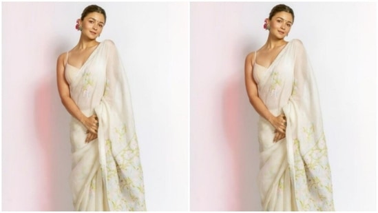 In soft emerald statement ear studs and an oxidised ring, Alia accessorised her ethnic look for the day.(Instagram/@aliabhatt)