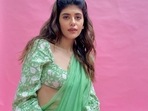 Sanjana Sanghi oozes oomph in <span class='webrupee'>₹</span>6k green cotton saree with sizzling crop blouse (Instagram/sanjanasanghi96) Sanjana Sanghi oozes oomph in <span class='webrupee'>₹</span>6k green cotton saree with sizzling crop blouse (Instagram/sanjanasanghi96)