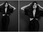 Celebrities are in love with cut-out dresses. From Deepika Padukone to Ananya Panday, several Bollywood actors have been opting for different types of cut-out dresses to promote their films, for casual outings or parties. Recently, Yami Gautam shared a slew of monochrome pictures wearing a side cut-out dress.(Instagram/@yamigautam)