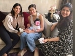 Khushi Kapoor, Shanaya Kapoor, and Anshula Kapoor with cousin Mohit Marwah's daughter Thea. Khushi Kapoor, Shanaya Kapoor, and Anshula Kapoor with cousin Mohit Marwah's daughter Thea.