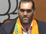 Khali said he would render his services as a BJP leader whenever required and would live up to the expectations of the saffron party.(ANI Photo)