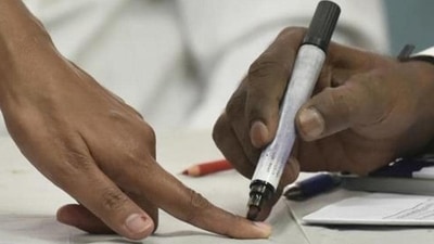 Election officials said that the last hour of voting is reserved for Covid-infected persons. (HT File) Election officials said that the last hour of voting is reserved for Covid-infected persons. (HT File)