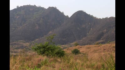 The State revenue officials stopped the excavation work after environmentalists complained against cutting of a hill in Kharghar. (For representational purposes only) (BACHCHAN KUMAR/HT FILE PHOTO)