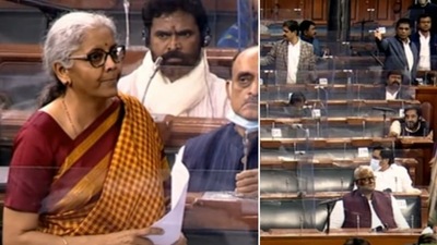 Congress along with other opposition parties staged a walkout during FM Nirmala Sitharaman's statement in Lok Sabha (ANI) Congress along with other opposition parties staged a walkout during FM Nirmala Sitharaman's statement in Lok Sabha (ANI)