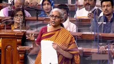 Union finance minister Nirmala Sitharaman speaks in the Lok Sabha, during the ongoing Budget Session of Parliament, in New Delhi on Thursday. (PTI) Union finance minister Nirmala Sitharaman speaks in the Lok Sabha, during the ongoing Budget Session of Parliament, in New Delhi on Thursday. (PTI)