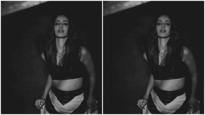 Ananya played muse to the fashion designer house The Dolls House Fashion and picked a casual ensemble for the screening. (Instagram/@ananyapanday)