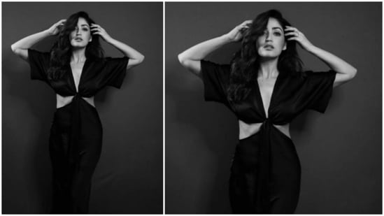 Celebrities are in love with cut-out dresses. From Deepika Padukone to Ananya Panday, several Bollywood actors have been opting for different types of cut-out dresses to promote their films, for casual outings or parties. Recently, Yami Gautam shared a slew of monochrome pictures wearing a side cut-out dress.(Instagram/@yamigautam)
