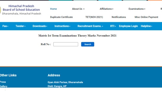 HPBOSE Class 10 term-I results 2022: Affiliated schools and students who appeared for the matric term-I examination can visit the official website of the Board at www.hpbose.org and check the results.(hpbose.org)