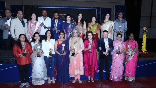 Distinguished guests and award winners at the URJA Awards, 2022