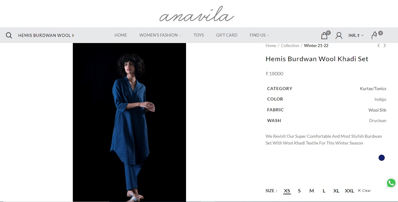 Karisma Kapoor's kurta from Anavila&nbsp;(anavila.com)