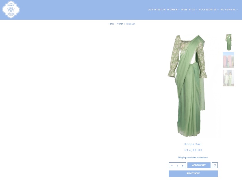 Sanjana Sanghi's Green Roopa Sari from the PDKF Store. &nbsp; (thepdkfstore.com)