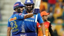 Ishan Kishan raises his bat after his half-century IPL 2021 match between Sunrisers Hyderabad and Mumbai Indians in Abu Dhabi. Ishan Kishan raises his bat after his half-century IPL 2021 match between Sunrisers Hyderabad and Mumbai Indians in Abu Dhabi.