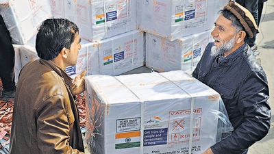 The partnership envisages the production of one billion doses of US-developed vaccines in India with American and Japanese funding. (AP) The partnership envisages the production of one billion doses of US-developed vaccines in India with American and Japanese funding. (AP)