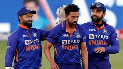 Ahmedabad, Feb 11 (ANI): India's Deepak Chahar celebrates the dismissal of West Indies Sharmarh Brooks during the 3rd ODI match between India and West Indies, at Narendra Modi Stadium in Ahmedabad on Friday. (ANI Photo) (ANI) Ahmedabad, Feb 11 (ANI): India's Deepak Chahar celebrates the dismissal of West Indies Sharmarh Brooks during the 3rd ODI match between India and West Indies, at Narendra Modi Stadium in Ahmedabad on Friday. (ANI Photo) (ANI)