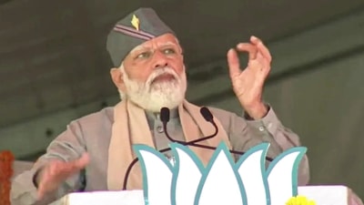 Prime Minister Narendra Modi addresses a rally, ahead of Uttarakhand Assembly polls, in Almora. (PTI) Prime Minister Narendra Modi addresses a rally, ahead of Uttarakhand Assembly polls, in Almora. (PTI)