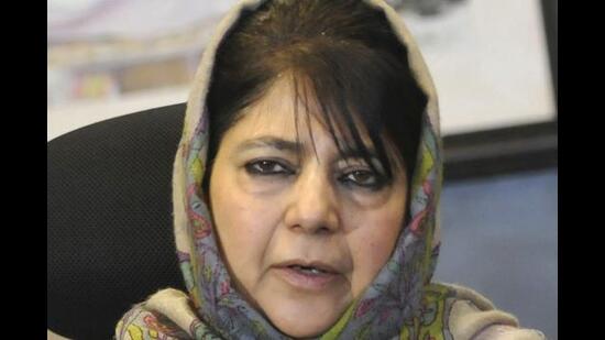 PDP president Mehbooba Mufti tweeted that Umar Khalid, Fahad Shah, Waheed Para and Siddique Kapan are languishing in jail on trumped-up charges. But a minister’s son walks away scot-free after allegedly running over farmers. She questioned the bail given to Ashish Mishra, son of Union minister Ajay Mishra. (HT File Photo)