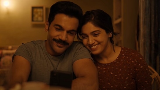 Badhaai Do movie review: Rajkummar Rao, Bhumi Pednekar in a still.(YouTube)