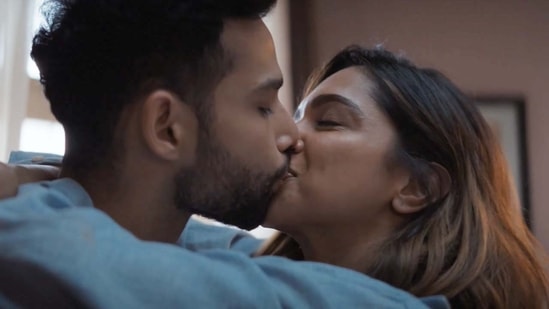 Siddhant Chaturvedi and Deepika Padukone in a still from Gehraiyaan.