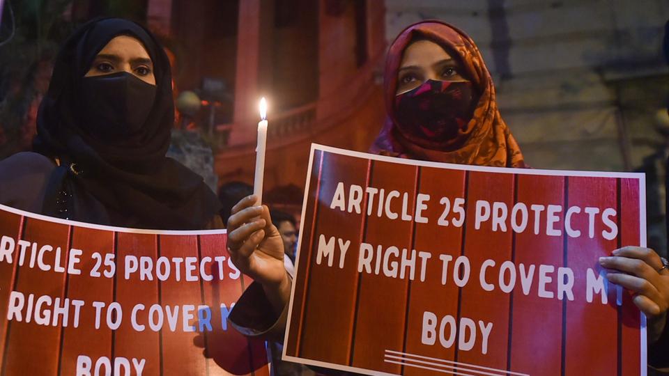 This desire has metamorphosed into a rule of educational institutions to ban hijabs, and has also been bestowed a sanctity by the government. (PTI) This desire has metamorphosed into a rule of educational institutions to ban hijabs, and has also been bestowed a sanctity by the government. (PTI)