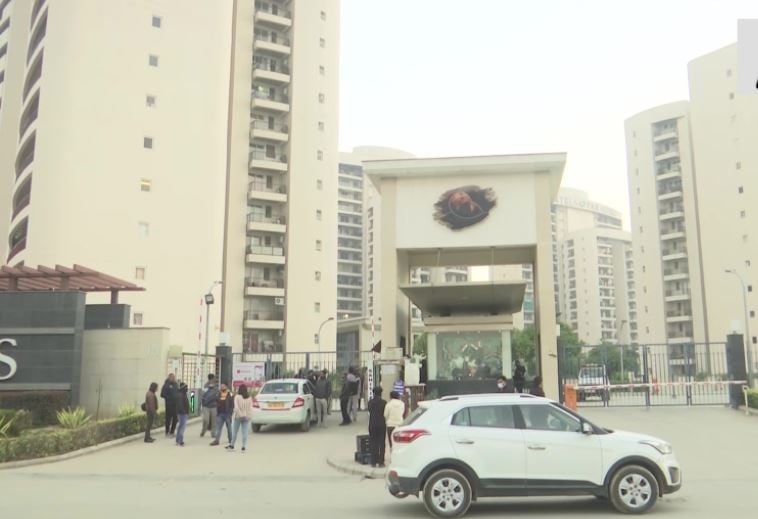 The housing society in Gurugram where a part of one of its apartments collapsed late on Thursday.